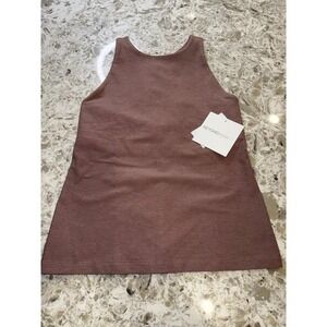 Beyond Yoga Spacedye Focus Tank Brown High Neck Racerback Shelf Bra Top Small